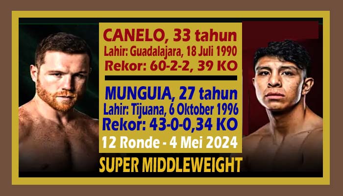 CANELO VS MUNGUIA TALE OF THE TAPE